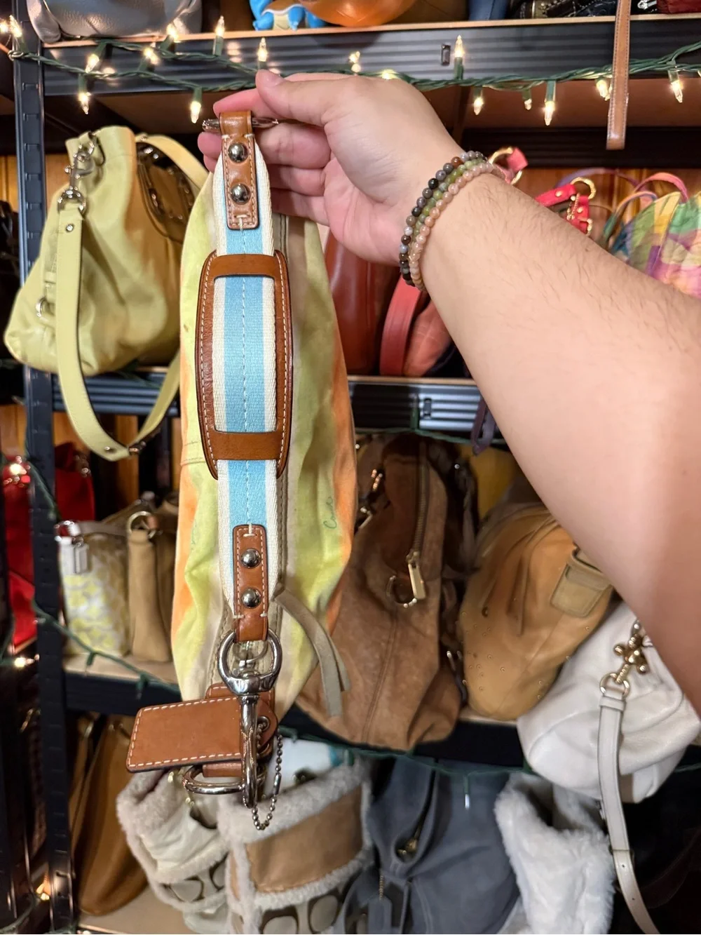 Coach hampton hobo watercolor shoulder bag